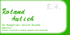 roland aulich business card